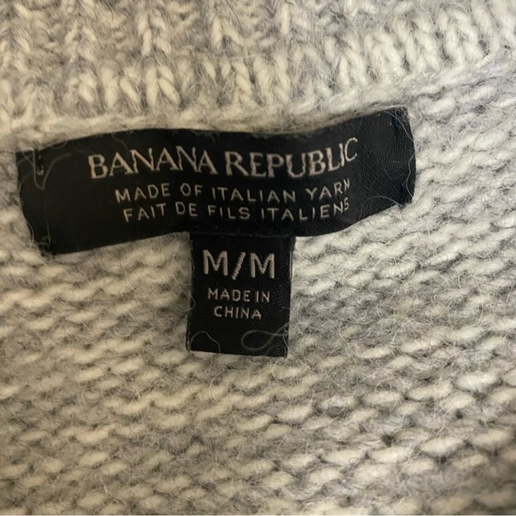Banana Republic Womens Med Merino Wool Alpaca Faire Isle Sweater Nordic Pattern - Picture 6 of 7